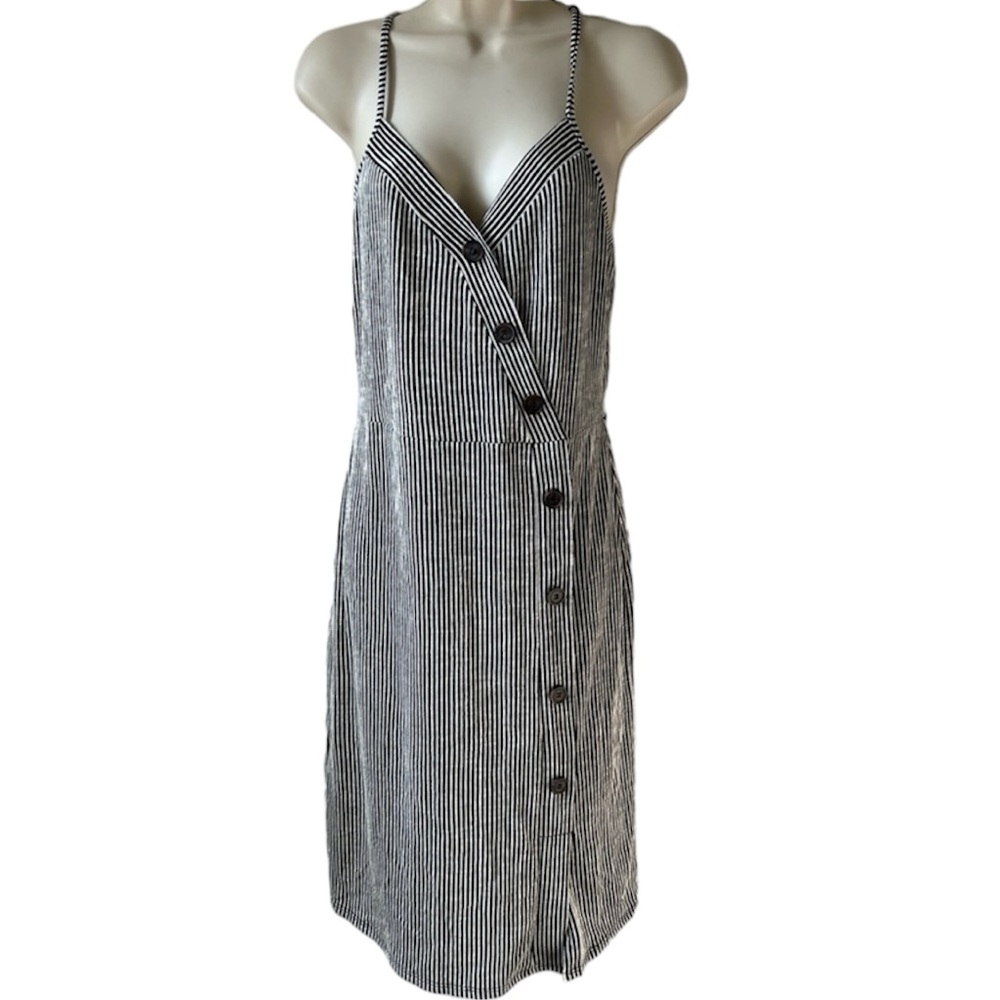 Caution To The Wind Striped Spaghetti Strap Dress | Side Small